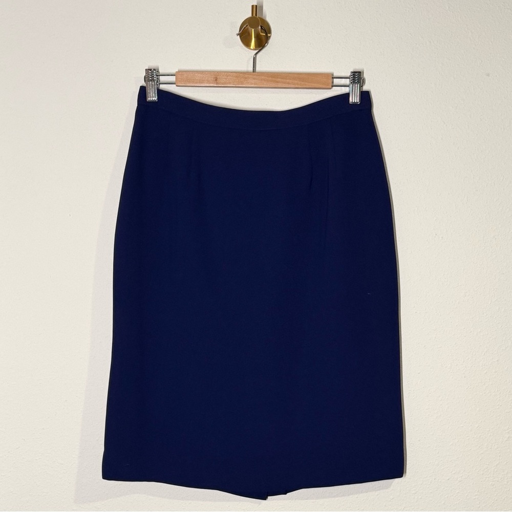 Vintage Jacqueline Ferrar Classic Blue Pencil Skirt